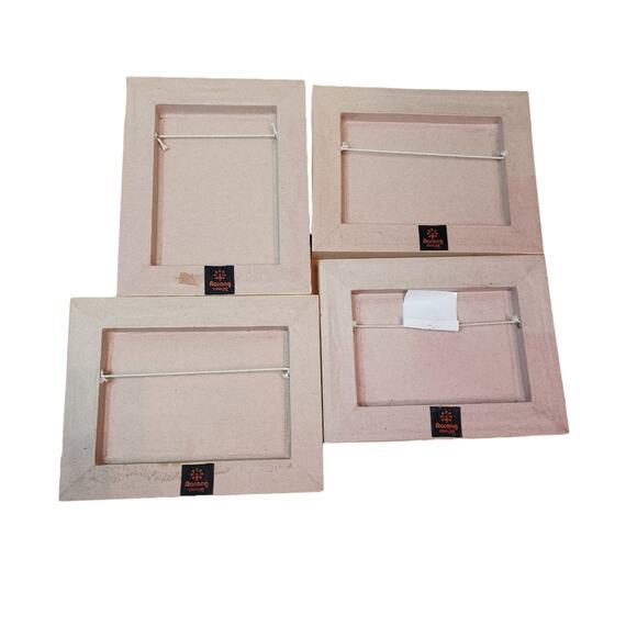 Hand Embroidered AARONG BANGLADESH Framed Art Work Set of 4 - Picture 8 of 8